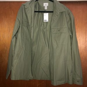 H&M Oliver Green relaxed fit shirt jacket